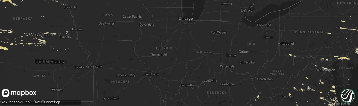 Hail map in Nebraska on June 22, 2012