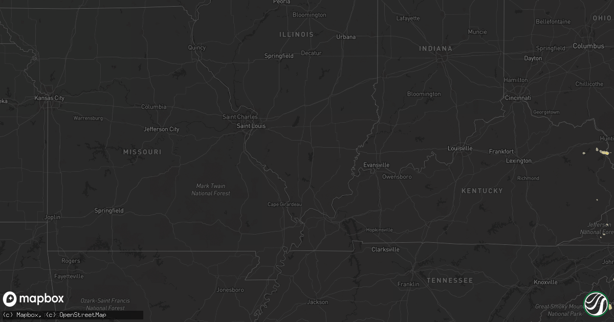 Hail map on June 22, 2012