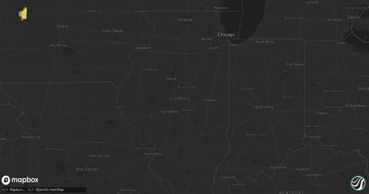 Hail map in Illinois on June 22, 2013