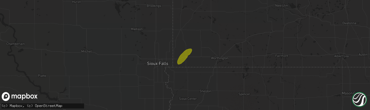 Hail map in Luverne, MN on June 22, 2013