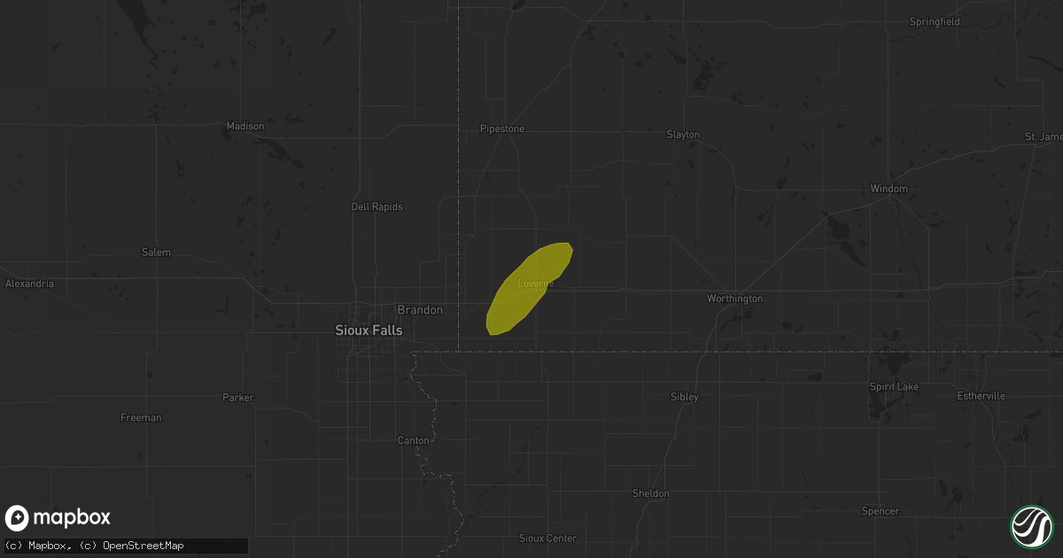 Hail map in Luverne, MN on June 22, 2013