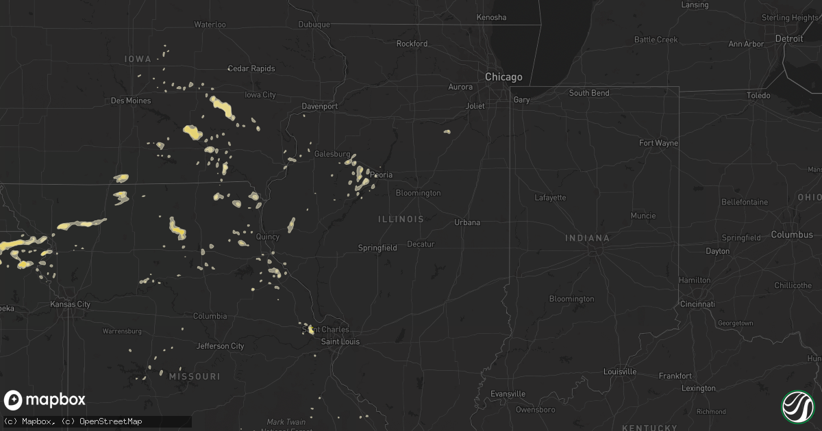 Hail map in Illinois on June 22, 2014