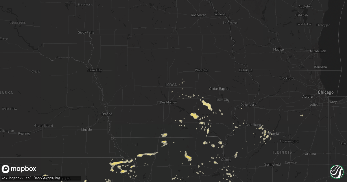 Hail map in Iowa on June 22, 2014