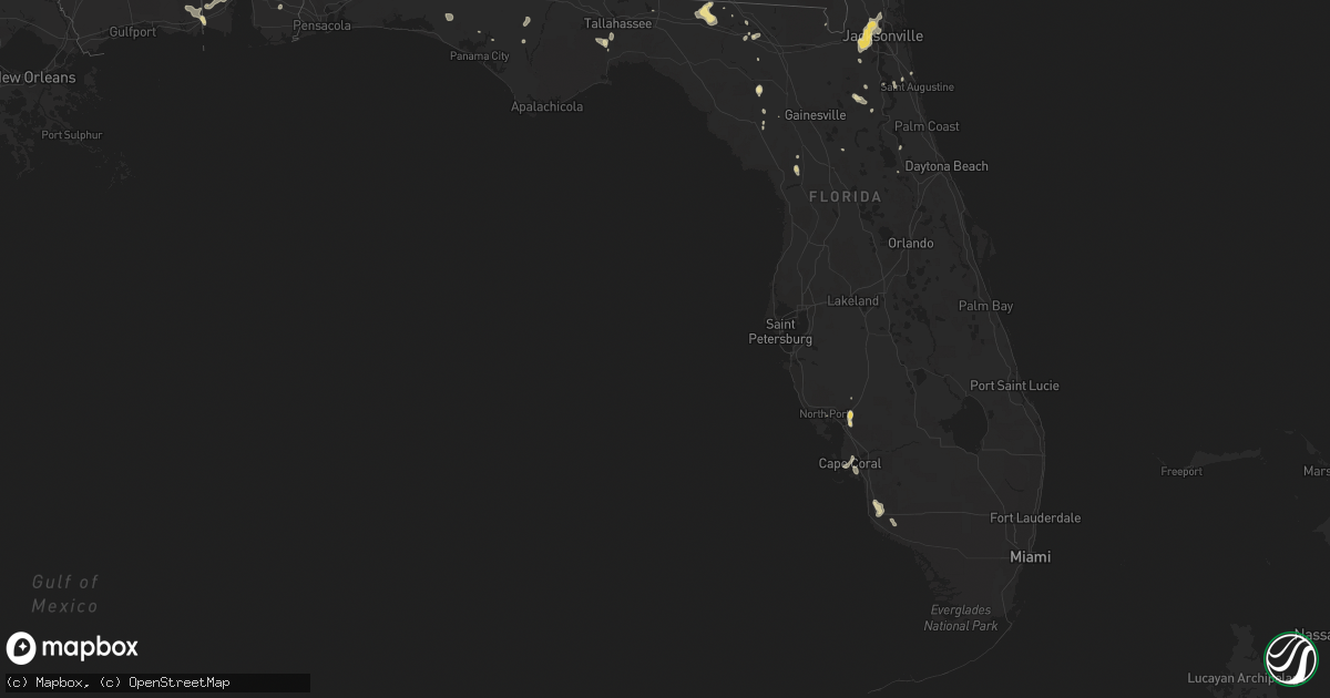 Hail map in Florida on June 22, 2015