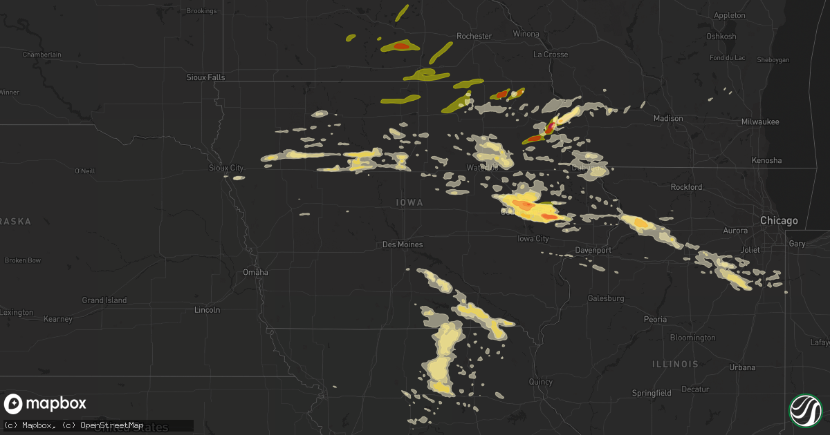 Hail map in Iowa on June 22, 2015