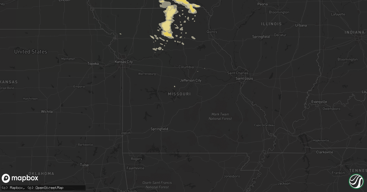 Hail map in Missouri on June 22, 2015