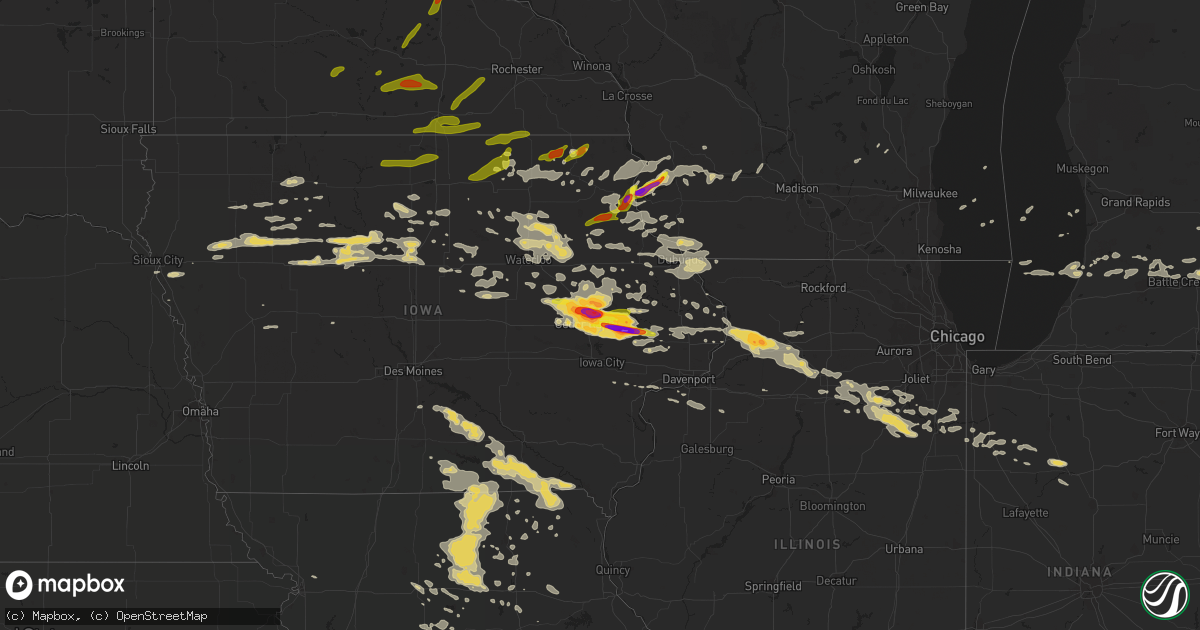 Hail map on June 22, 2015