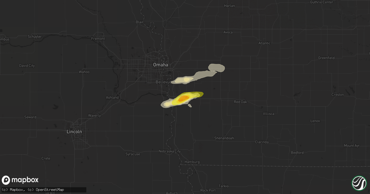 Hail map in Glenwood, IA on June 22, 2017