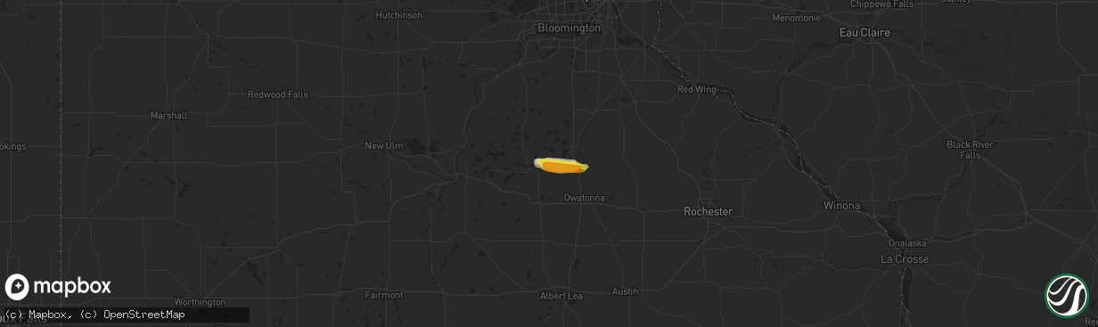 Hail map in Morristown, MN on June 22, 2017