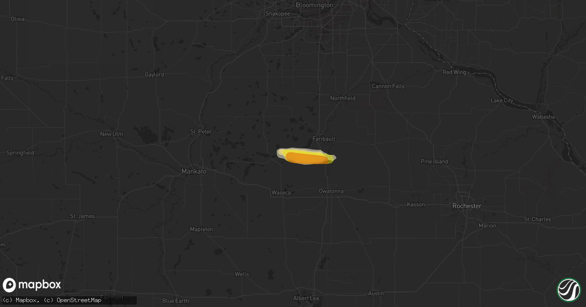 Hail map in Morristown, MN on June 22, 2017
