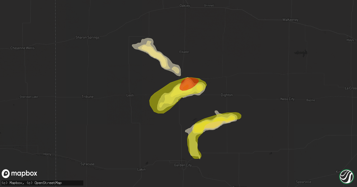 Hail map in Scott City, KS on June 22, 2017