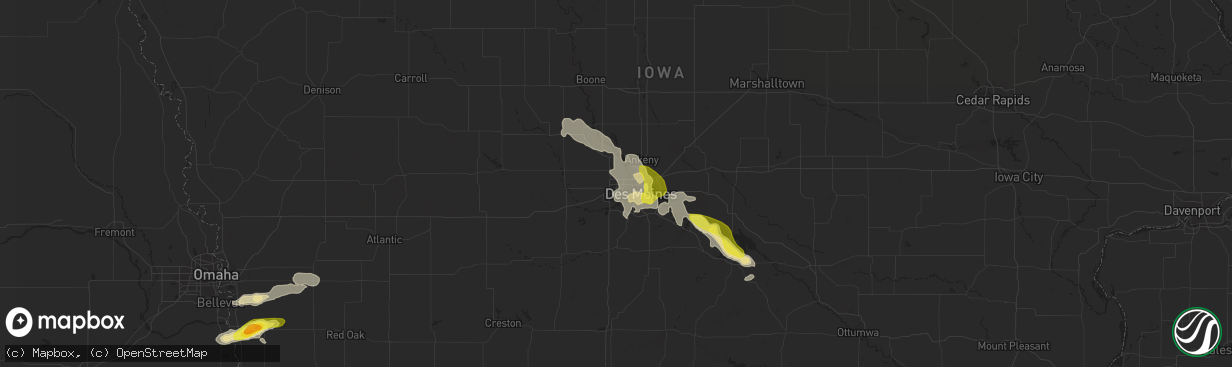 Hail map in Urbandale, IA on June 22, 2017