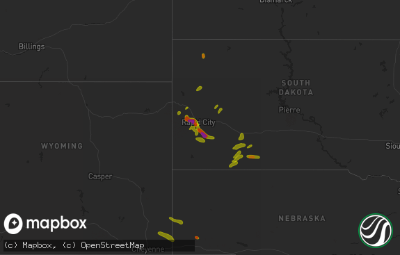 Hail map preview on 06-22-2018