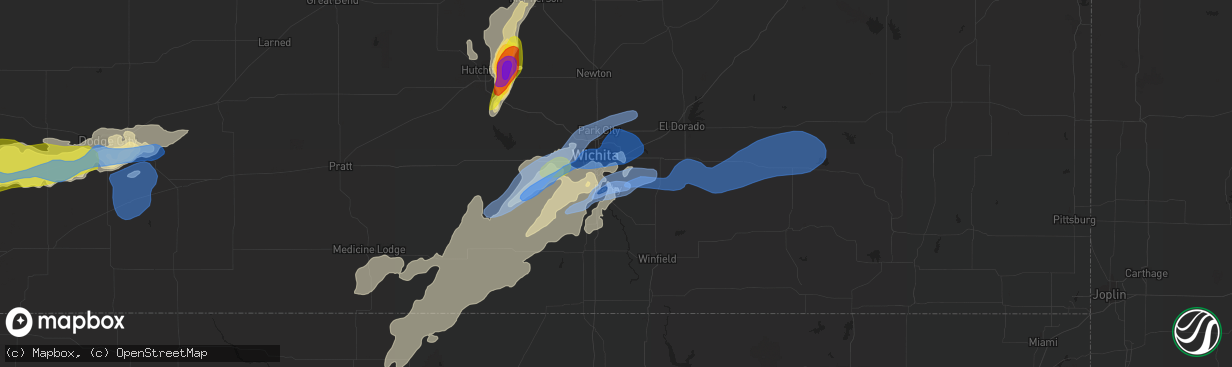 Hail map in Derby, KS on June 22, 2019