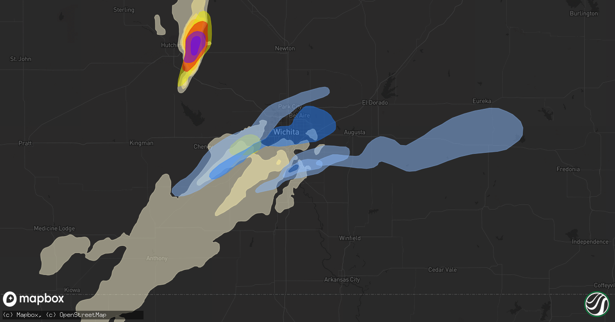 Hail map in Derby, KS on June 22, 2019