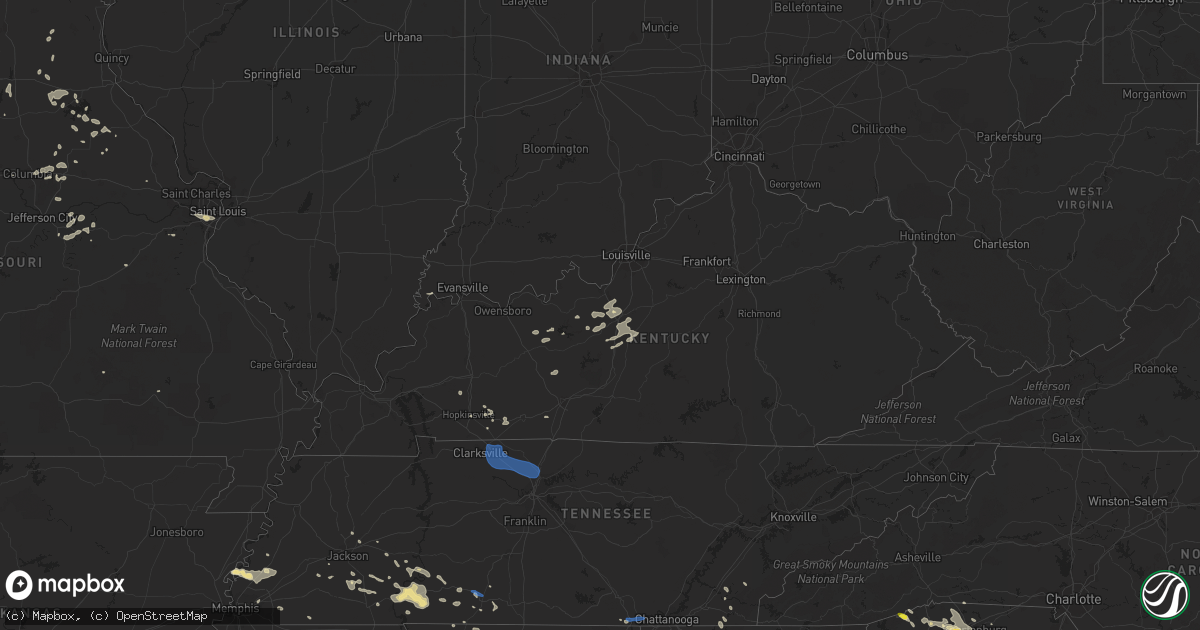 Hail map in Kentucky on June 22, 2019