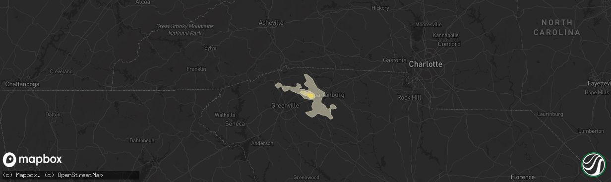 Hail map in Lyman, SC on June 22, 2019