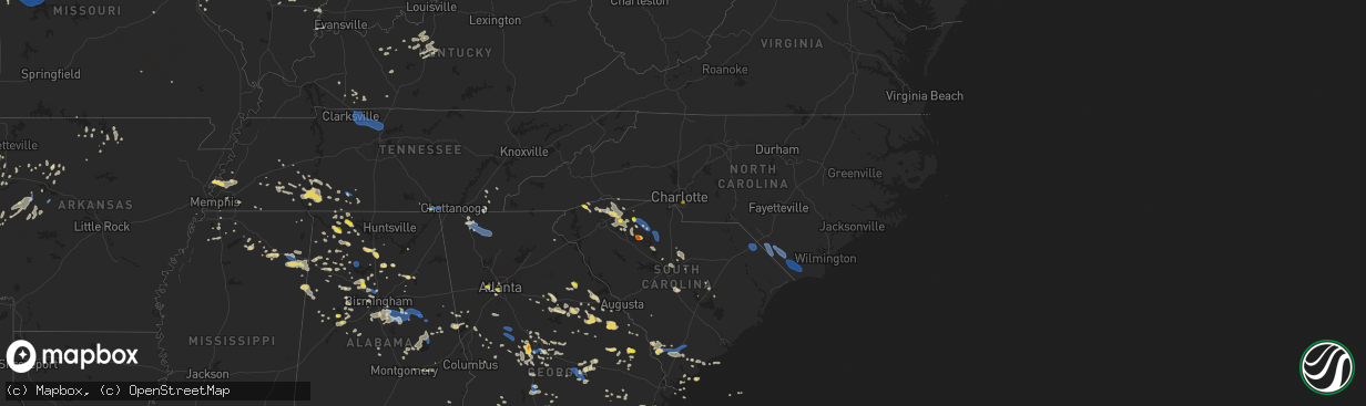 Hail map on June 22, 2019