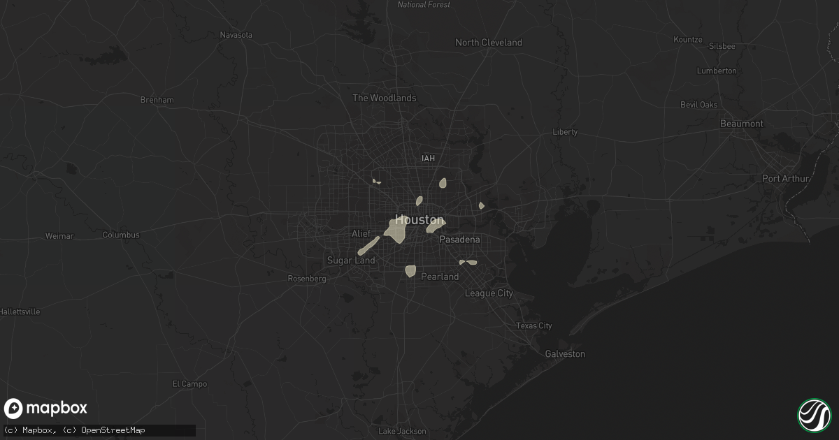 Hail map in Houston, TX on June 22, 2020