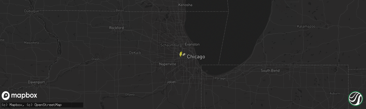 Hail map in Melrose Park, IL on June 22, 2020