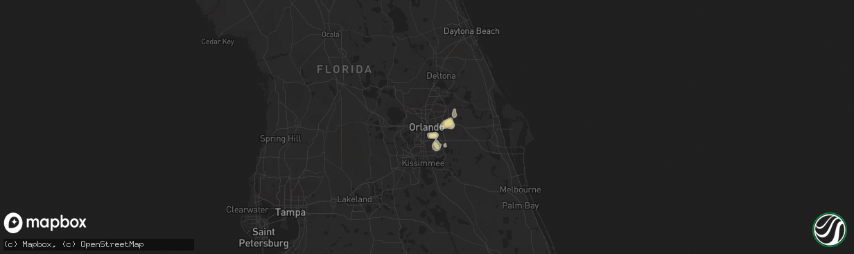 Hail map in Orlando, FL on June 22, 2020