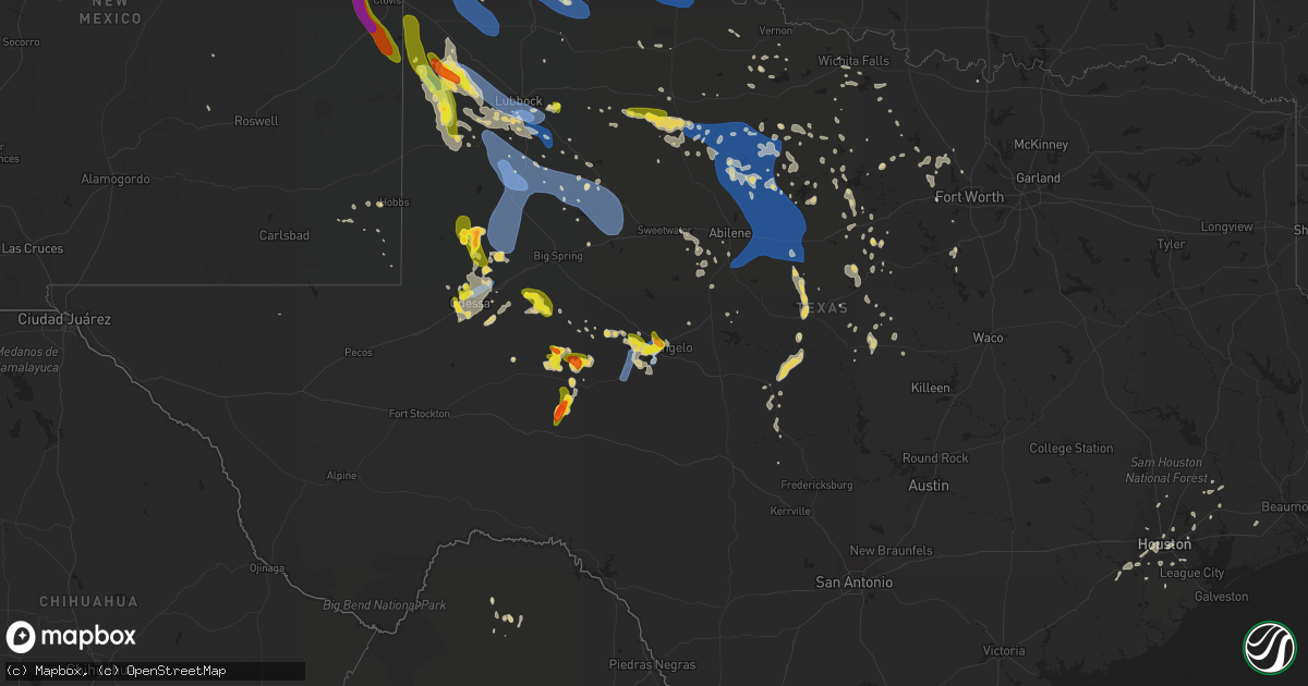 Hail map on June 22, 2020