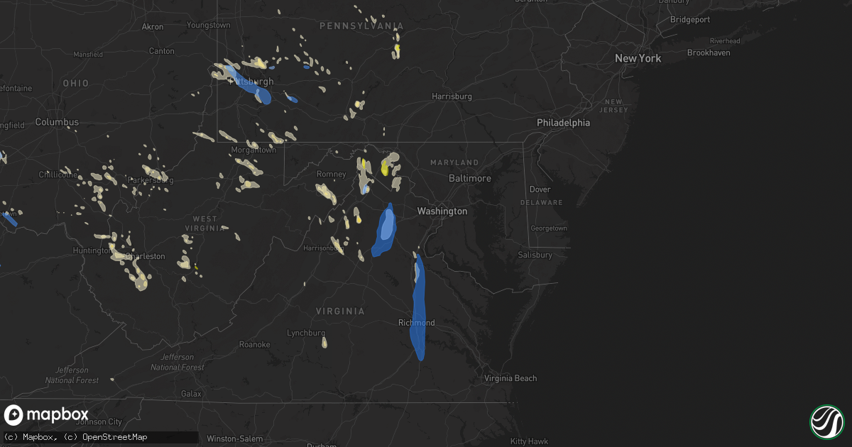 Hail map in Maryland on June 22, 2022