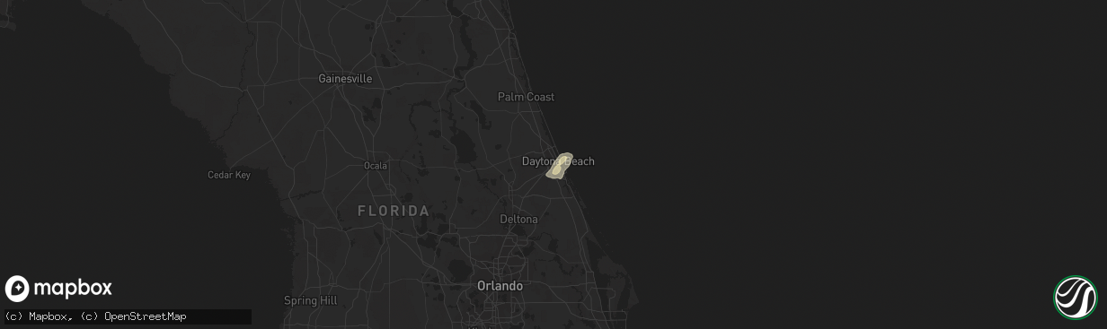 Hail map in Daytona Beach, FL on June 22, 2023