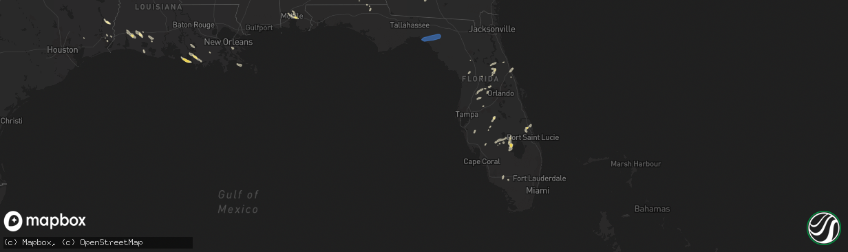 Hail map in Florida on June 22, 2023