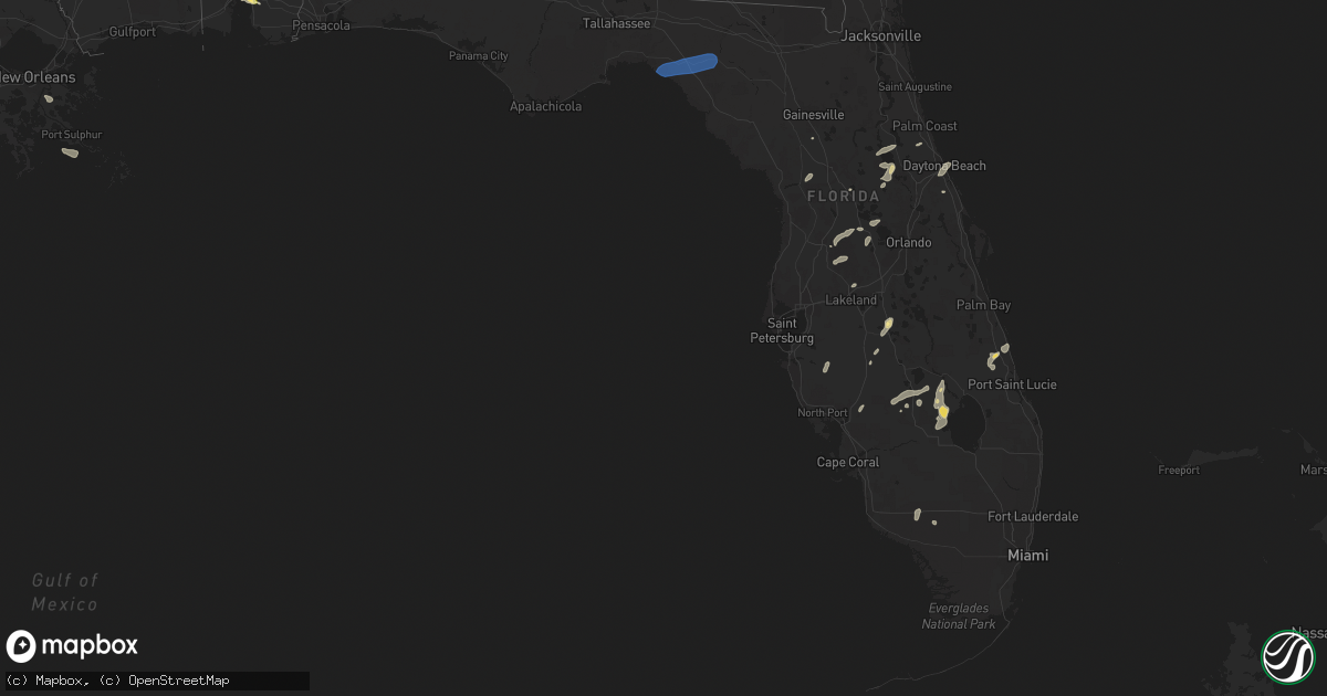 Hail map in Florida on June 22, 2023