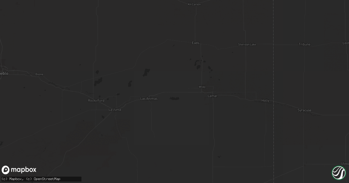 Hail map in Trinidad, CO on June 22, 2023