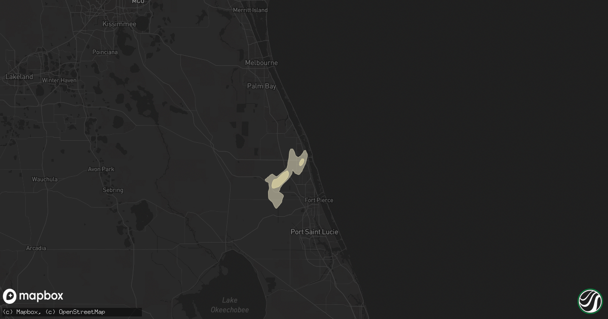 Hail map in Vero Beach, FL on June 22, 2023
