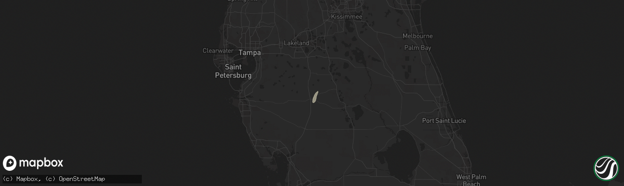 Hail map in Wauchula, FL on June 22, 2023