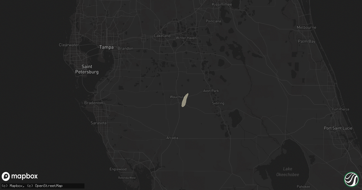 Hail map in Wauchula, FL on June 22, 2023