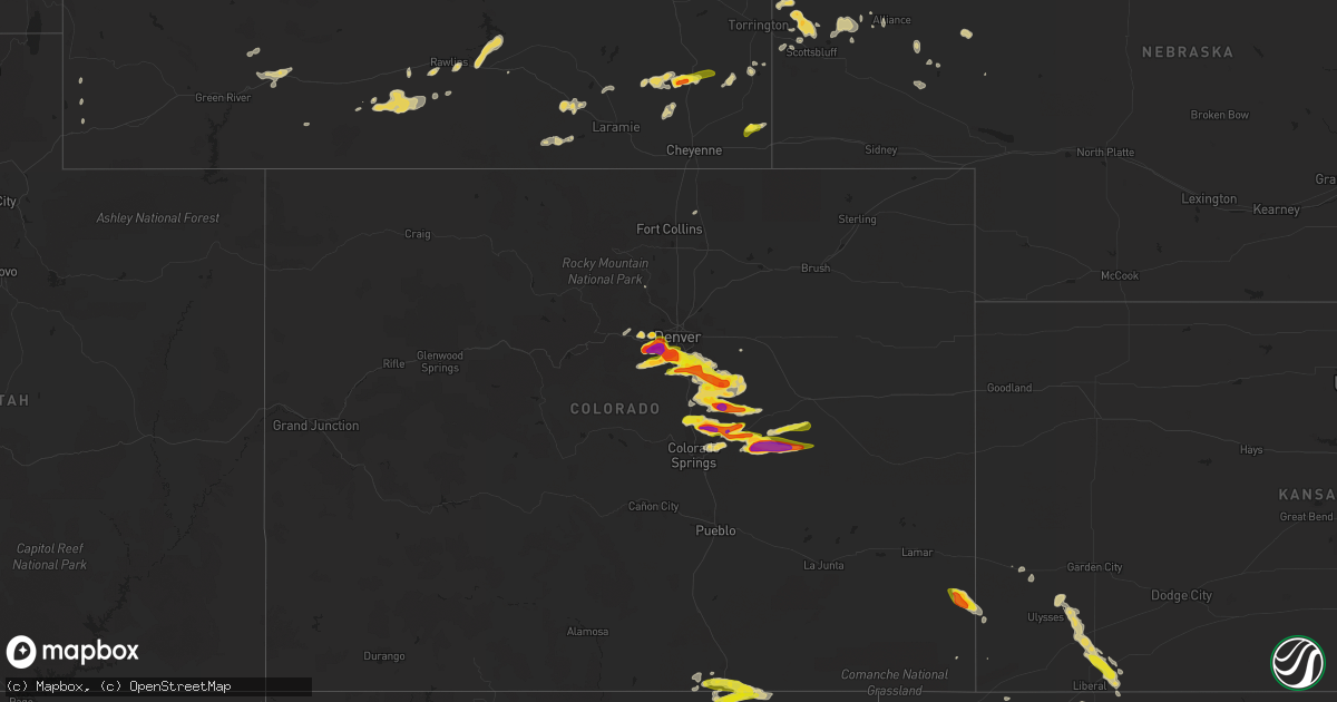 Hail map on June 22, 2023