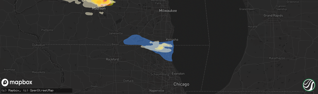 Hail map in Antioch, IL on June 22, 2024