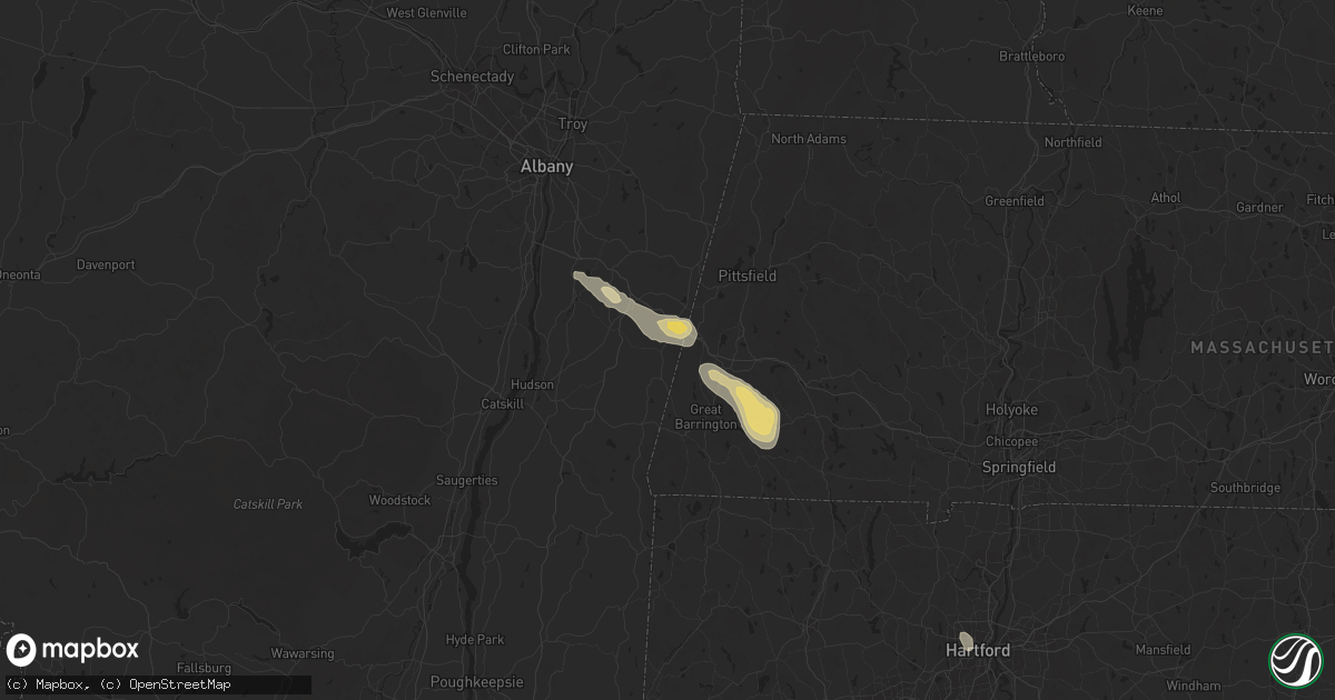 Hail map in Austerlitz, NY on June 22, 2024