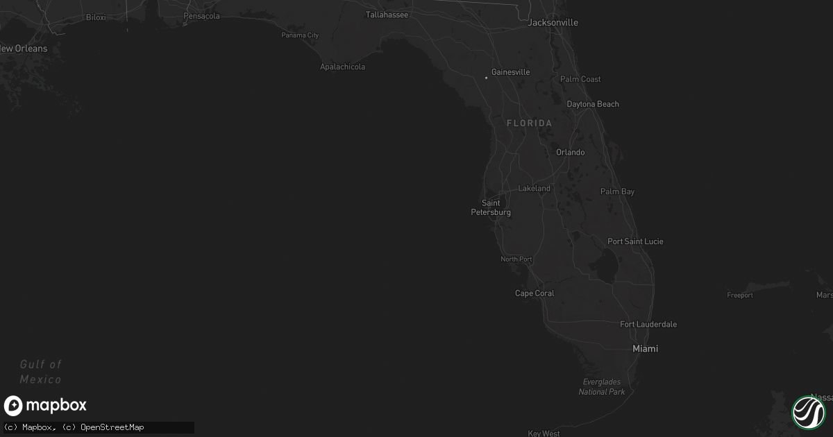 Hail map in Florida on June 22, 2024