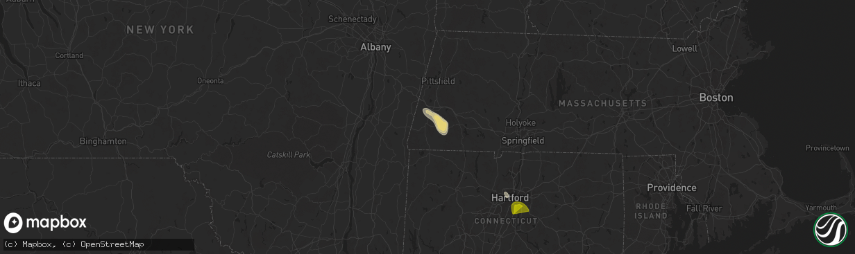 Hail map in Great Barrington, MA on June 22, 2024