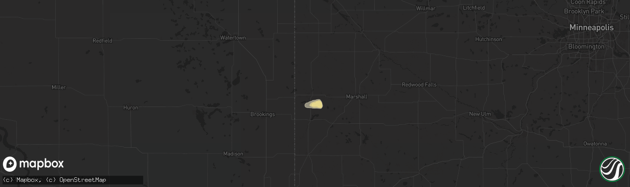 Hail map in Ivanhoe, MN on June 22, 2024