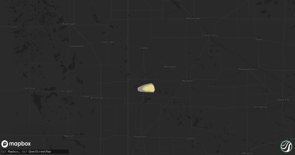 Hail map in Ivanhoe, MN on June 22, 2024