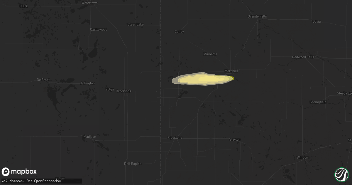 Hail map in Lake Benton, MN on June 22, 2024