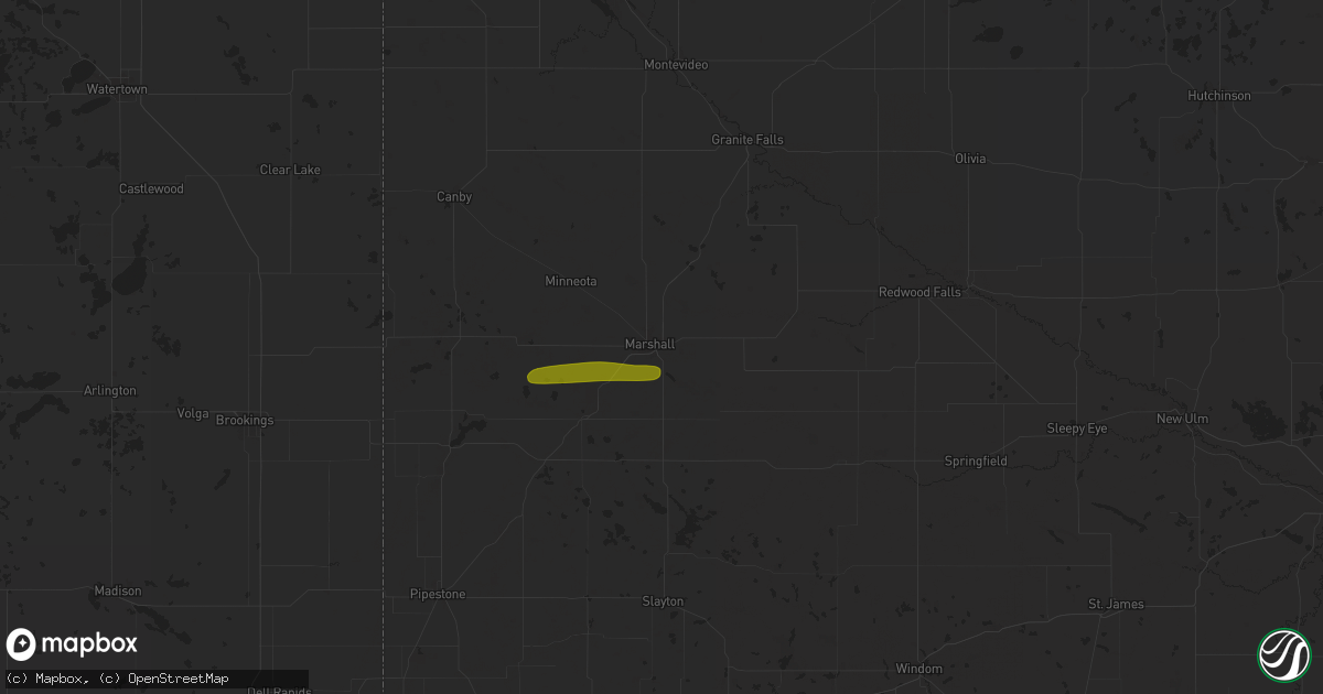 Hail map in Marshall, MN on June 22, 2024