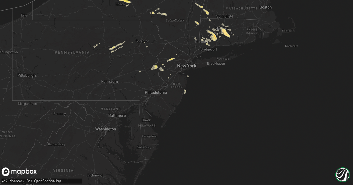 Hail map in New Jersey on June 22, 2024