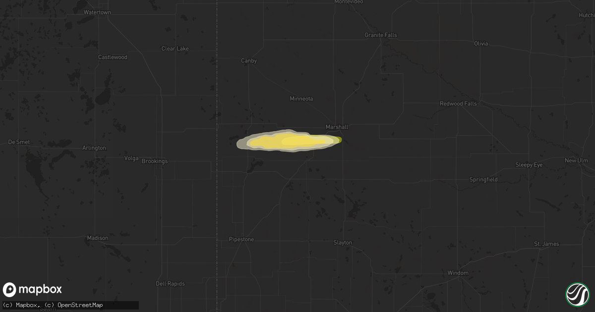 Hail map in Russell, MN on June 22, 2024