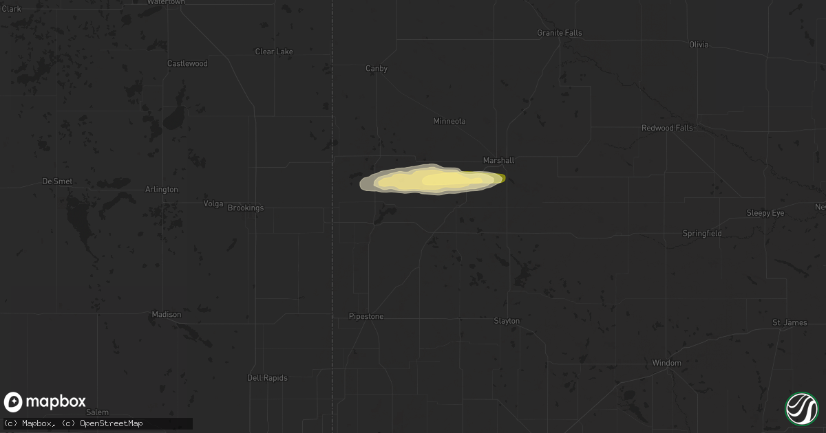 Hail map in Tyler, MN on June 22, 2024
