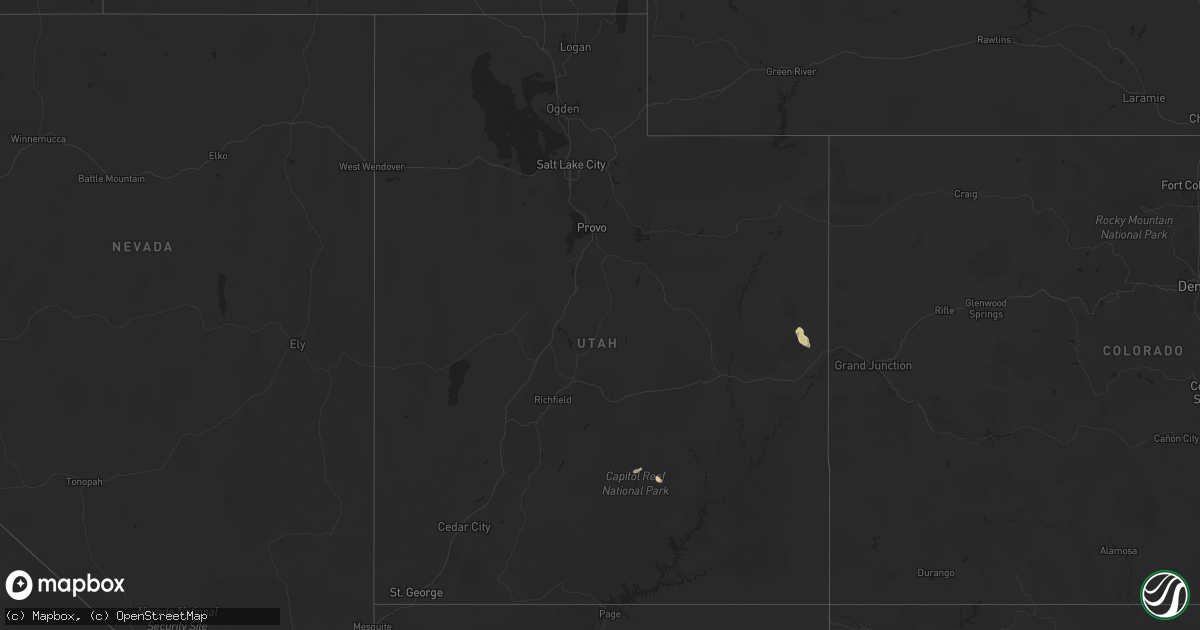 Hail map in Utah on June 22, 2024