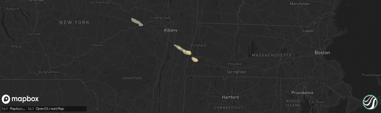 Hail map in West Stockbridge, MA on June 22, 2024