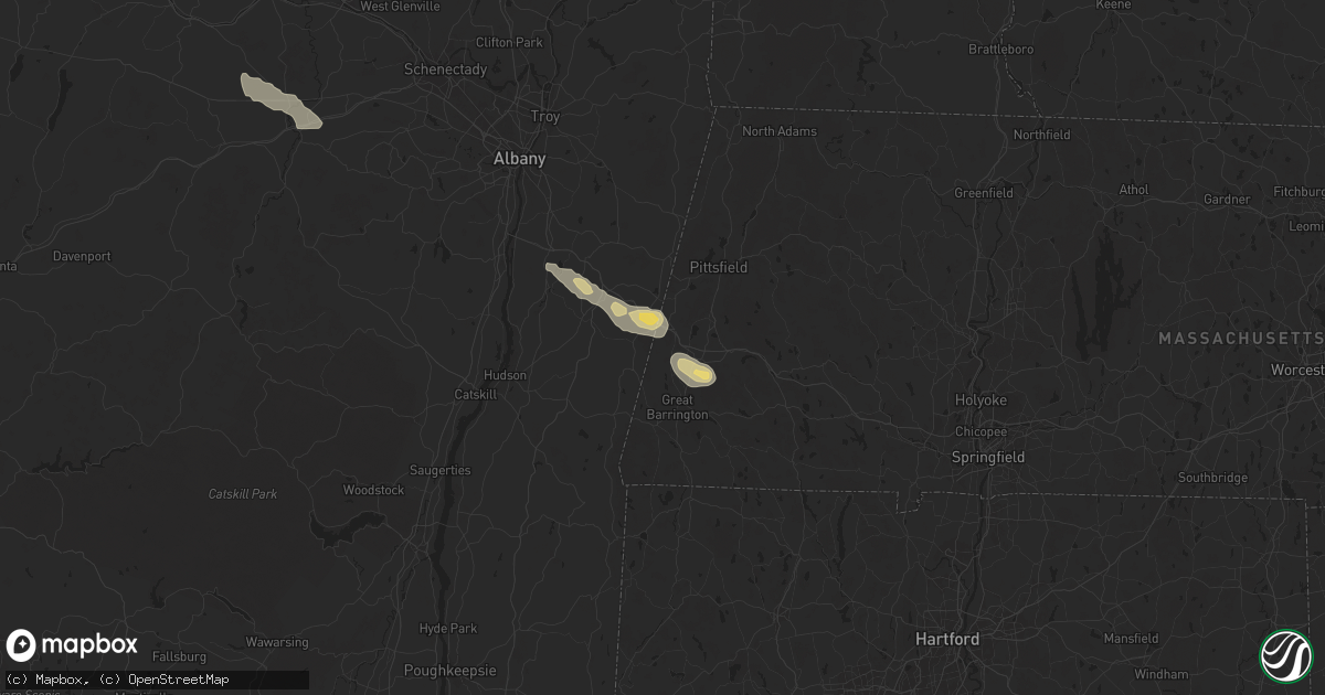 Hail map in West Stockbridge, MA on June 22, 2024