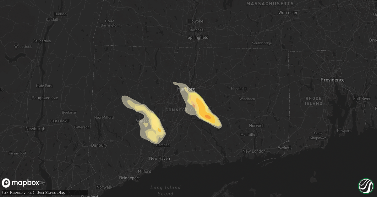 Hail Map in Wethersfield, CT on June 22, 2024 - HailTrace